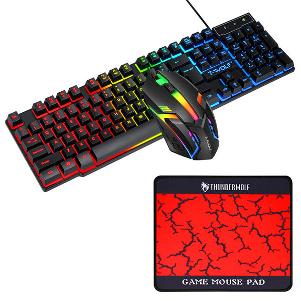 Game Four-piece TF800 Luminous Mouse Keyboard