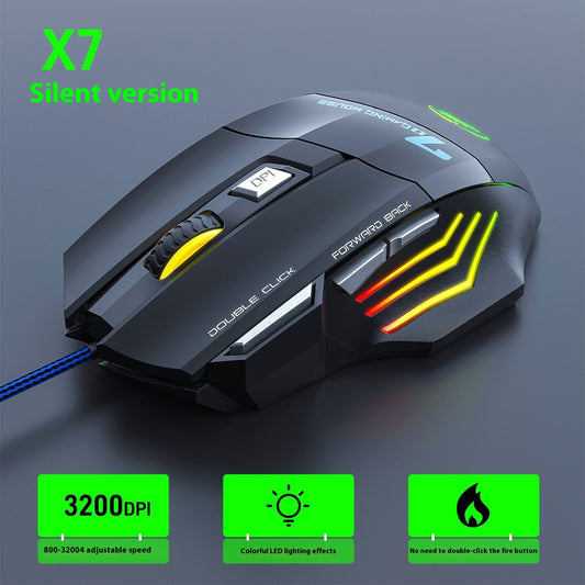 Wired X7 Luminous Game Mouse