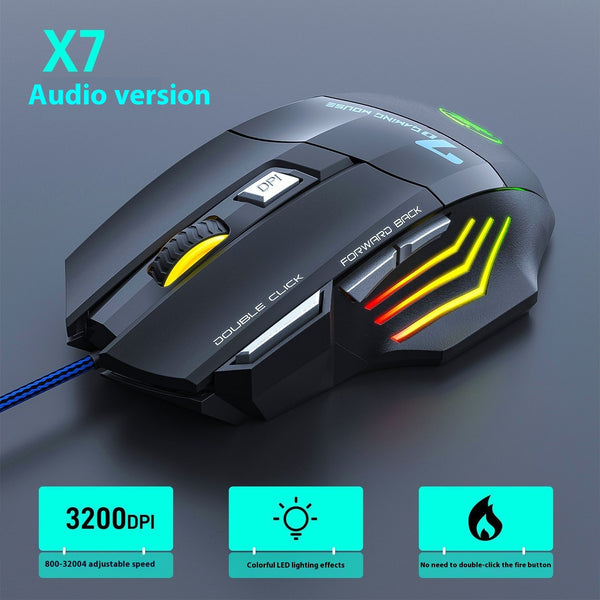 Wired X7 Luminous Game Mouse