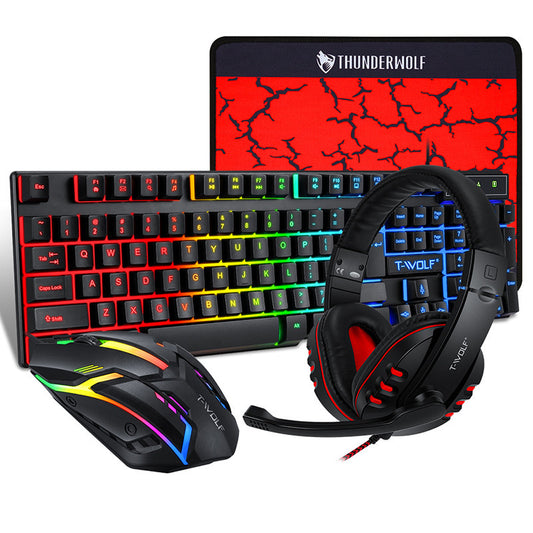 Game Four-piece TF800 Luminous Mouse Keyboard